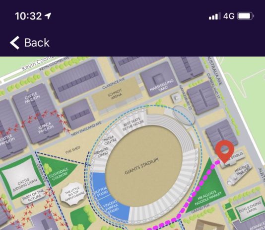 iOS 13.5 Location Services permission changes. 2020 Easter Show app custom map with wayfinding